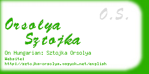 orsolya sztojka business card